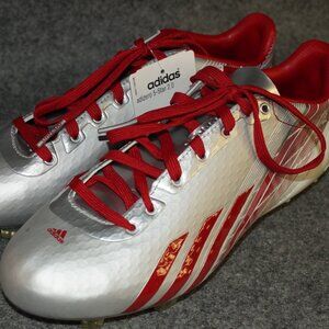 Adidas Adizero 5-Star 2.0 Cleats Silver Red Men’s 8.5 Football Shoes G65695